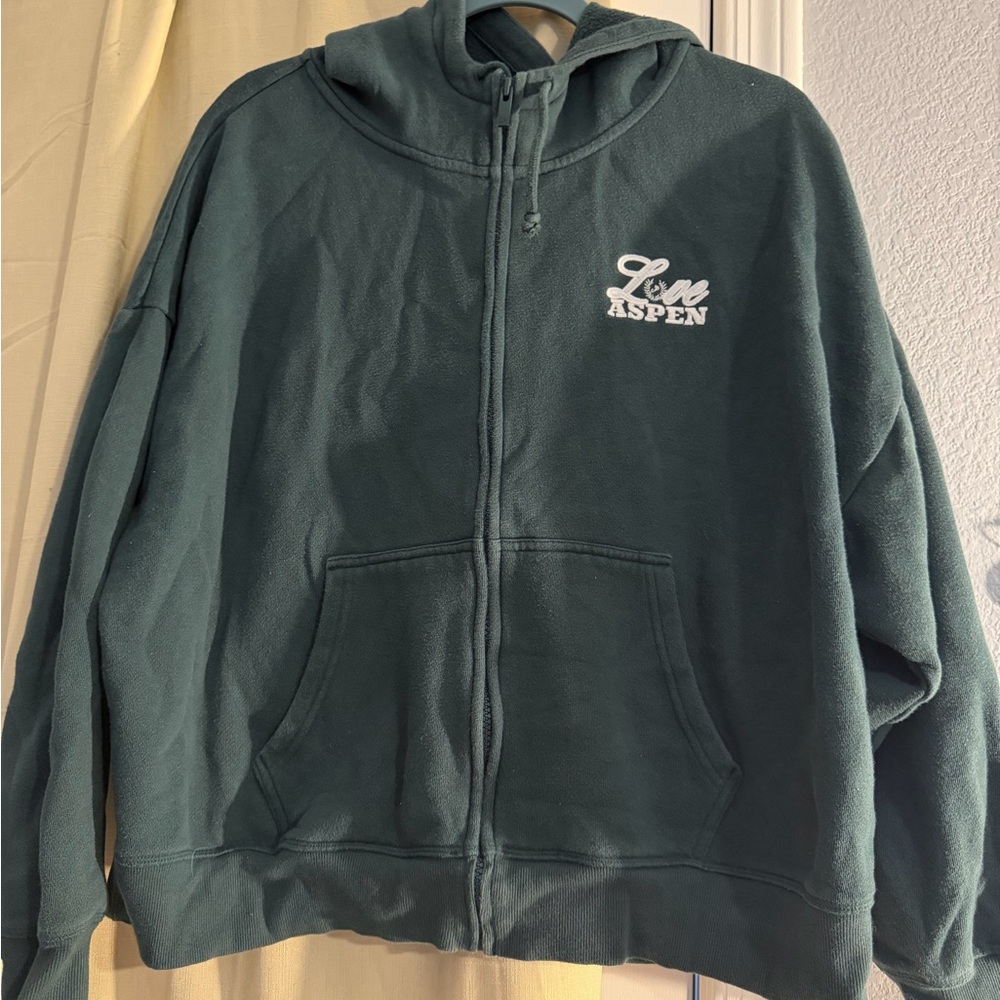 Victoria Secrets ‘Aspen Green Zip-Up Hoodie’